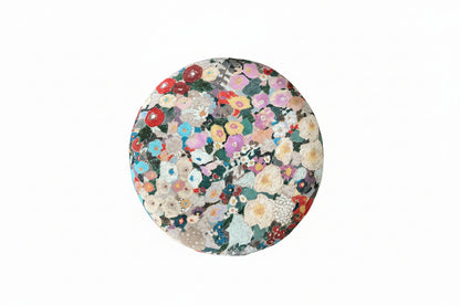 Volta Hollyhocks Footstool